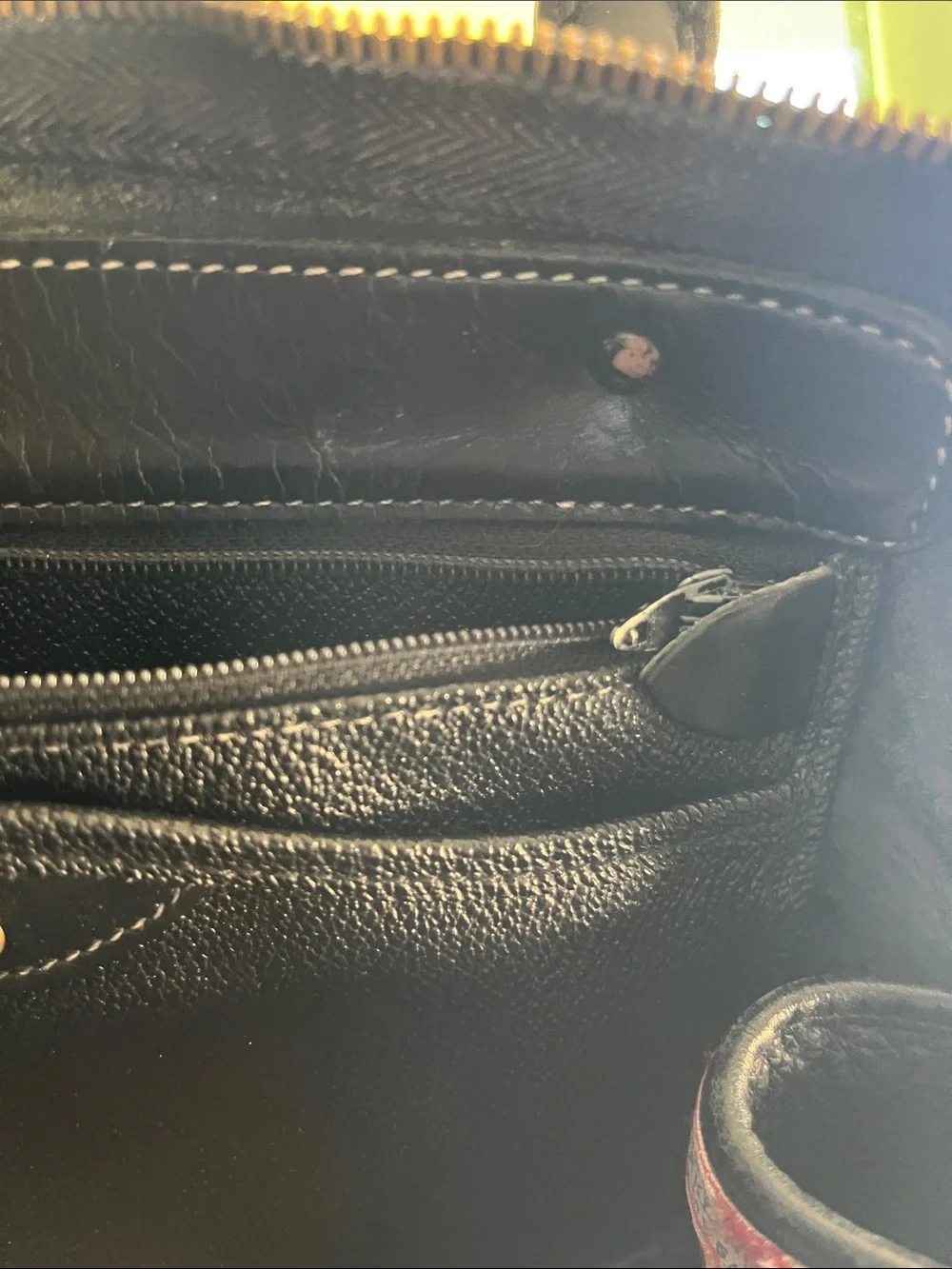 Dooney & Bourke Black Pebbled Leather Dome Satchel with Gold Hardware